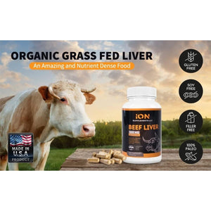 Grass Fed Organic Beef Liver 180 Capsule 1 PACK - Suppviv