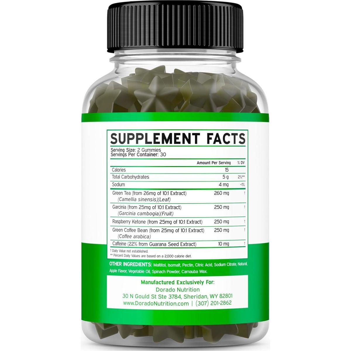 Green Tea Fat Burner Weight Loss Gummies (60 Count) Fat Burner Women - Suppviv