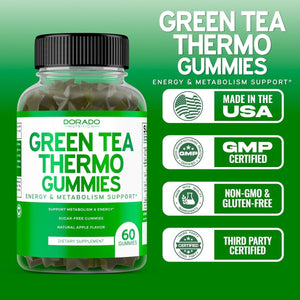 Green Tea Fat Burner Weight Loss Gummies (60 Count) Fat Burner Women - Suppviv