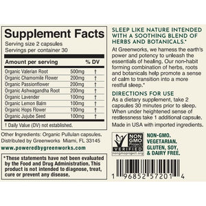 Greenworks Nature'S Rest - Advanced Daily Sleep Support (30 Servings) - Suppviv