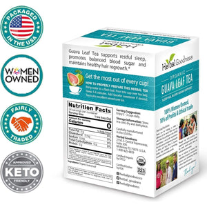 Guava Leaf Tea 24 Tea Bags - 100% Organic Natural Guava Leaves Tea - Suppviv