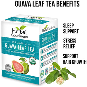 Guava Leaf Tea 24 Tea Bags - 100% Organic Natural Guava Leaves Tea - Suppviv