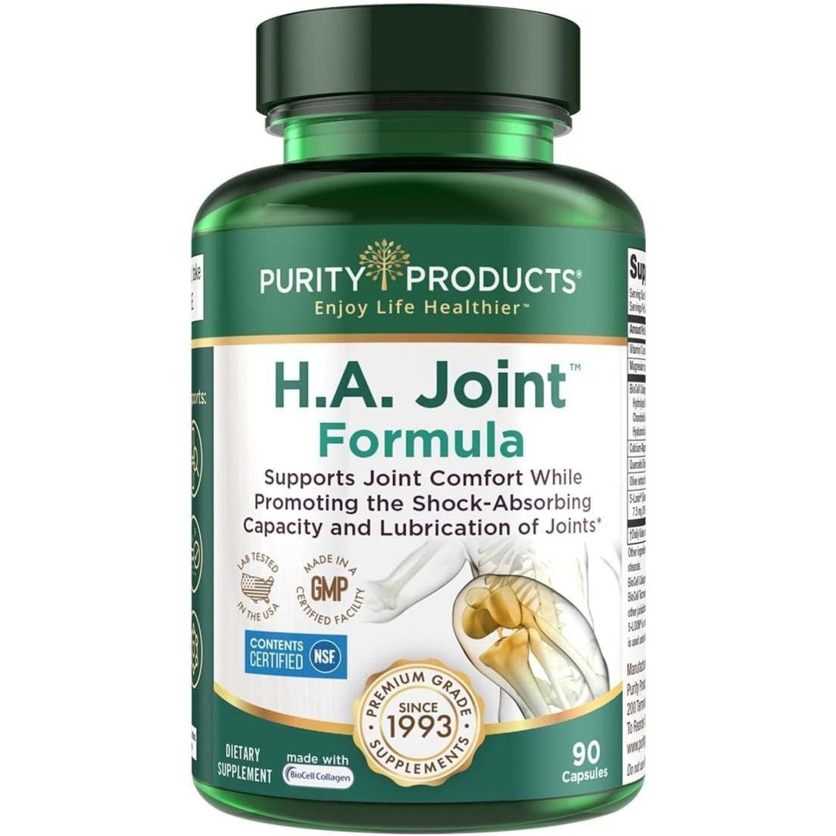 HA Joint Formula - Hyaluronic Acid from Purity Products, 90 Capsules - Suppviv