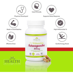 Health as It Ought to Be Ashwagandha 7% Withanolides Supplement 60 Capsules - Suppviv
