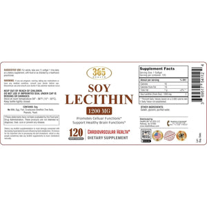 HEALTH LFE Lecithin 1200Mg, High Potency, 120 Softgels - Suppviv