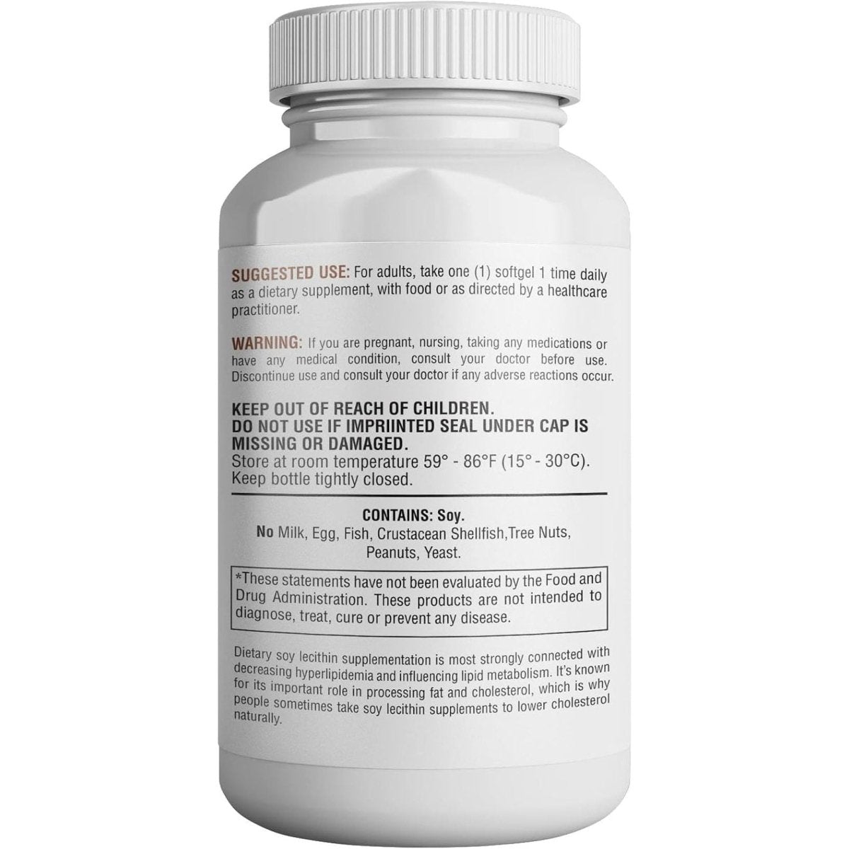 HEALTH LFE Lecithin 1200Mg, High Potency, 120 Softgels - Suppviv