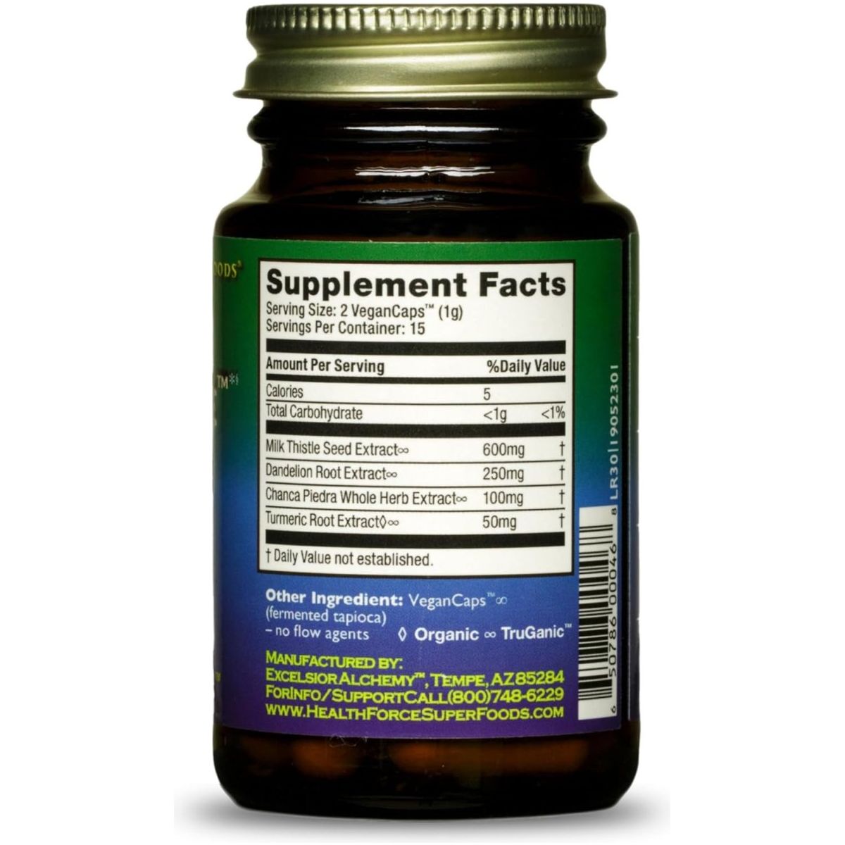 Healthforce Superfoods Liver Rescue - Natural Liver Cleanse - 30 Capsules - Suppviv