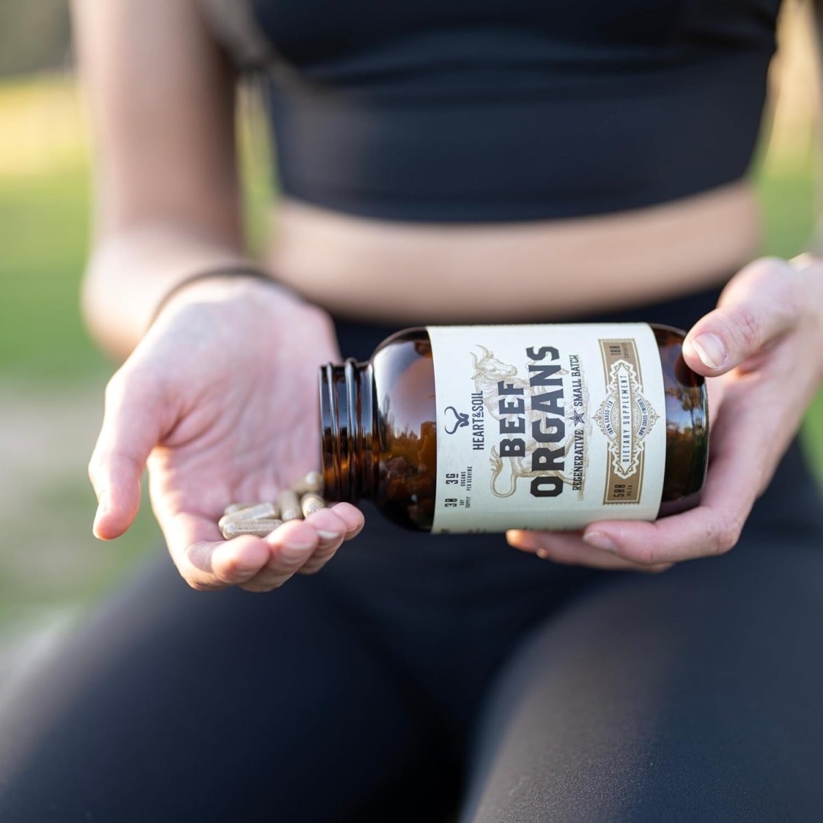 HEART & SOIL Beef Organs Complex — Grass Fed Liver,Heart,Kidney,Pancreas,and Spleen (180 Capsules) - Suppviv