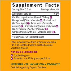 Herb Pharm Better Bitters Certified Organic Digestive Bitters, Classic, 1 Ounce - Suppviv