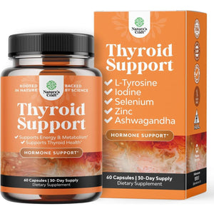 Herbal Thyroid Support Complex - Iodine Thyroid Supplement 60 Capsules - Suppviv