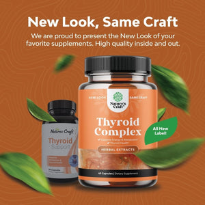 Herbal Thyroid Support Complex - Iodine Thyroid Supplement 60 Capsules - Suppviv