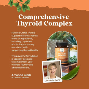 Herbal Thyroid Support Complex - Iodine Thyroid Supplement 60 Capsules - Suppviv