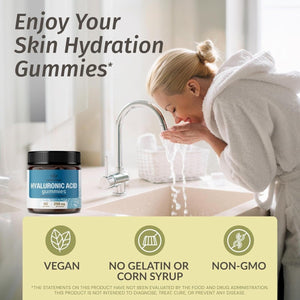 HERBAMAMA Hyaluronic Acid Gummies 250 Mg - for Skin and Joints 60 Mango - Flavored Chewables - Suppviv