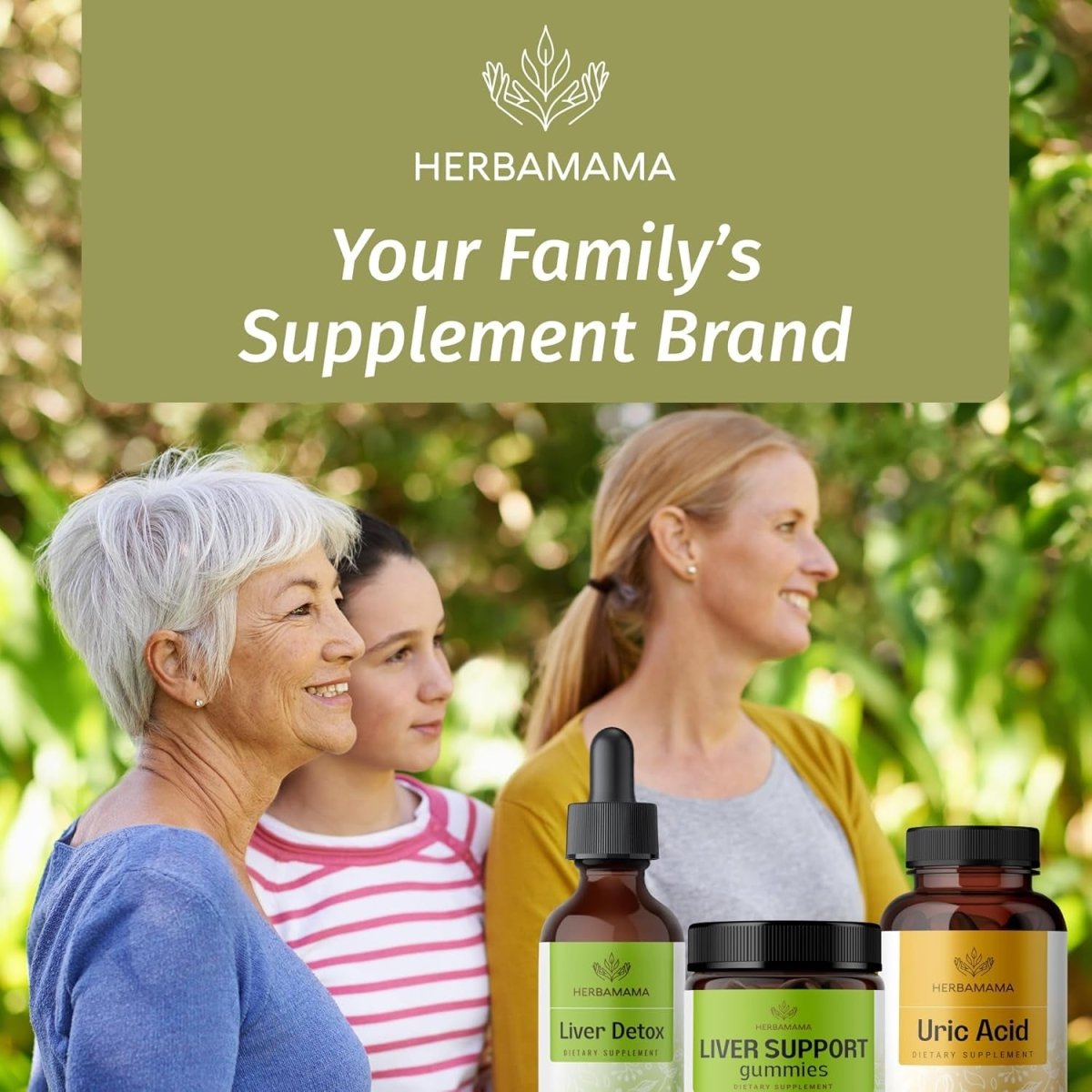 HERBAMAMA Liver Support Gummies - Herbal Complex for Liver Detox and Cleanse 60 Servings - Suppviv