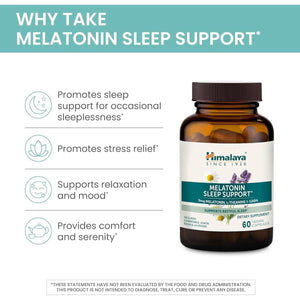 Himalaya Melatonin Sleep Support with GABA, L - Theanine and Melatonin 60 Capsules - Suppviv