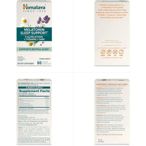 Himalaya Melatonin Sleep Support with GABA, L - Theanine and Melatonin 60 Capsules - Suppviv