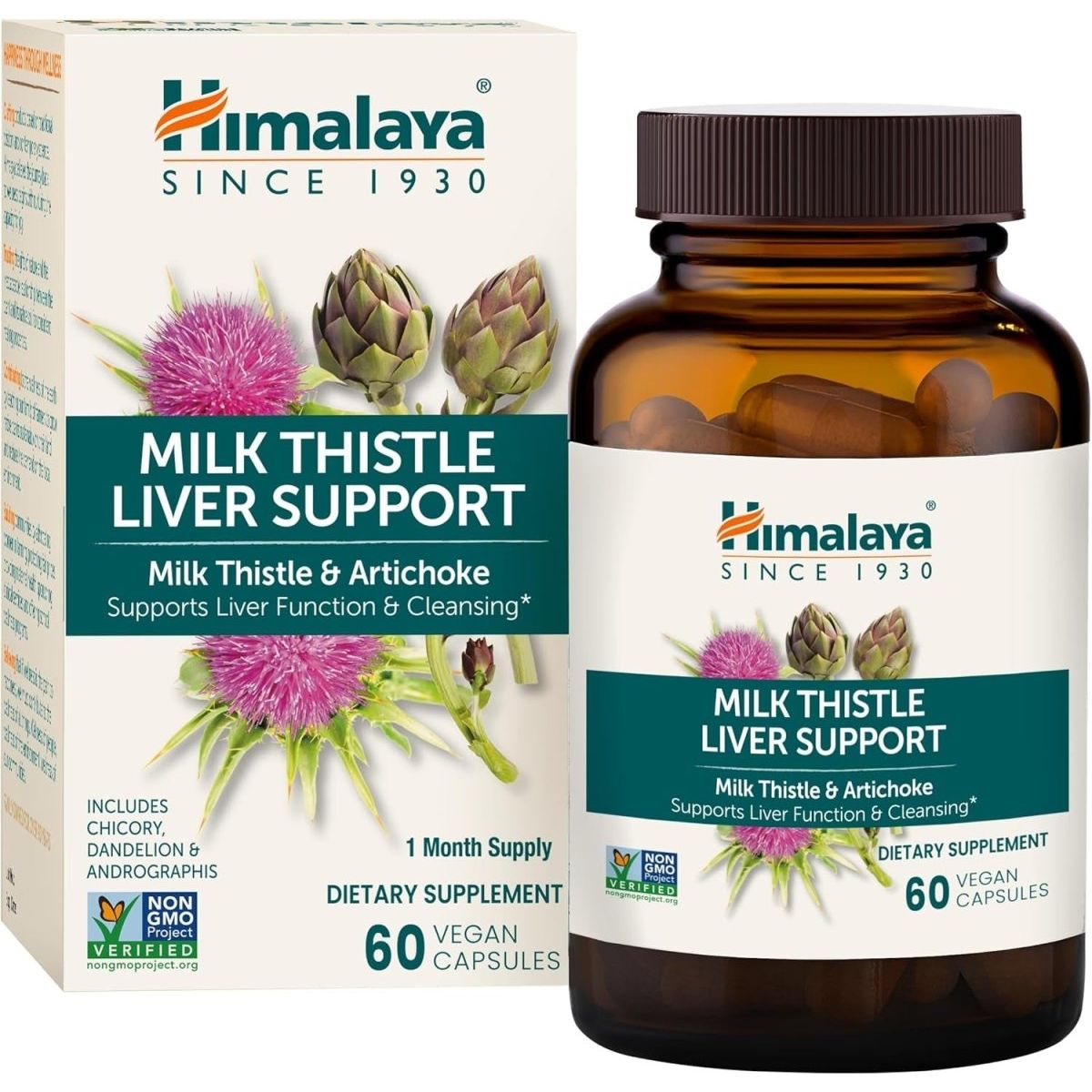 Himalaya Milk Thistle Liver Support Capsules, 60ct 350 Mg - Suppviv