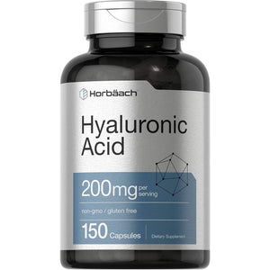 Horbäach Hyaluronic Acid Supplement | 200 Mg | 150 Capsules | Non - Gmo and Gluten Free Supplement - Suppviv