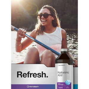 Horbäach Liquid Hyaluronic Acid Supplement | 100 Mg | 16 Oz | Mixed Berry Flavor - Suppviv