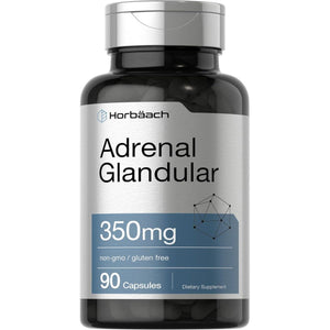 Horbäach Raw Adrenal Glandular | 350 Mg | 90 Capsules | - Suppviv