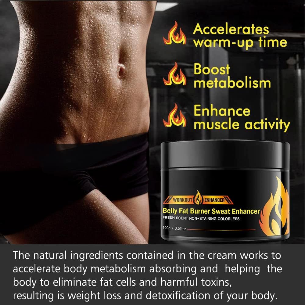 Hot Cream Belly Fat Burner, Weight Loss Sweat Workout Enhancer Gel - Suppviv