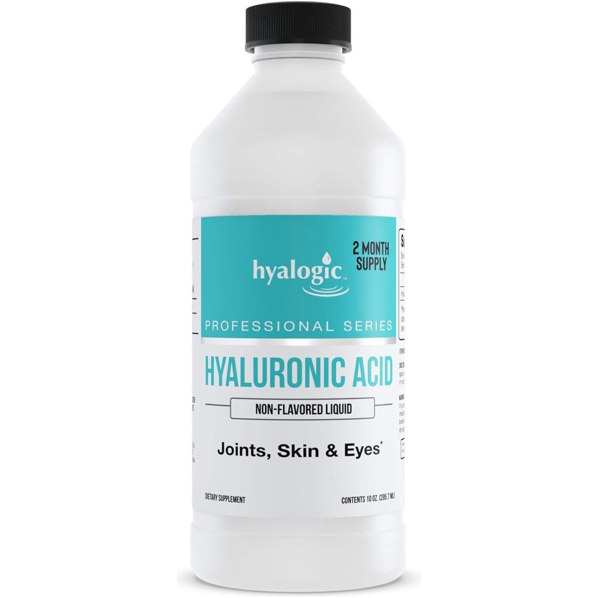 Hyalogic Professionals Series - Hyaluronic Acid Supplement for Whole Body Hydration - 100 Mg/10 Oz - Suppviv