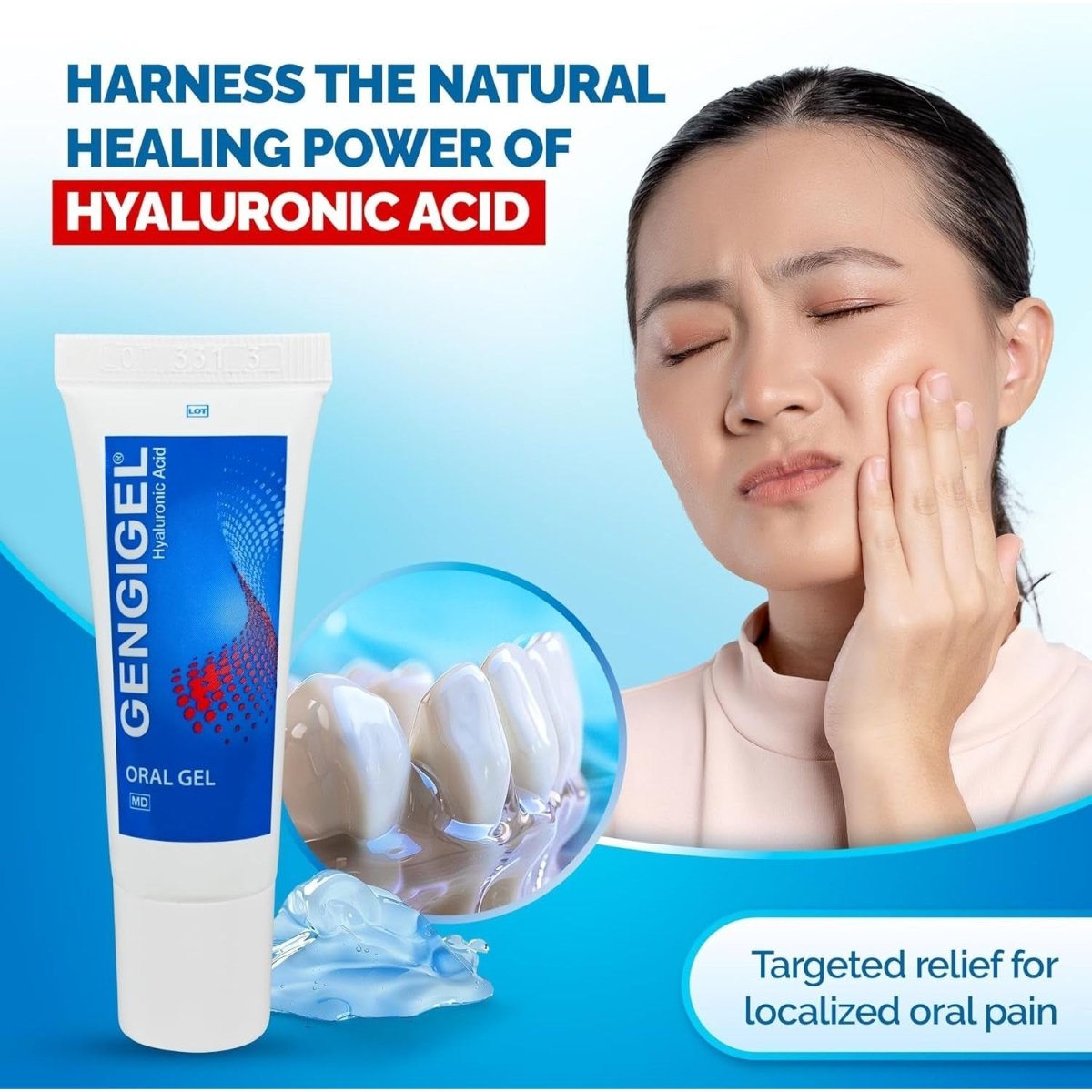 Hyaluronic Acid Oral Gel for Mouth & Gum Discomfort (20Ml), - Suppviv