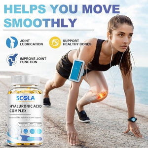 Hyaluronic Acid Supplements - Advanced Skin Hydration & Joint Support 250 Mg 60 Vegan Capsules - Suppviv