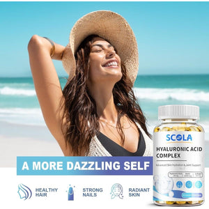 Hyaluronic Acid Supplements - Advanced Skin Hydration & Joint Support 250 Mg 60 Vegan Capsules - Suppviv