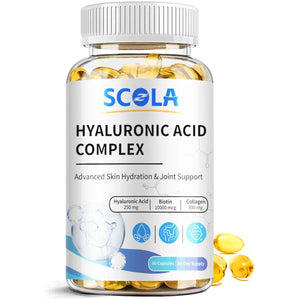 Hyaluronic Acid Supplements - Advanced Skin Hydration & Joint Support 250 Mg 60 Vegan Capsules - Suppviv