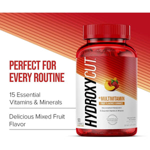Hydroxycut Gummies (Pack of 2) - 99% Caffeine Free - Metabolize Carbs, Proteins & Fats - Suppviv