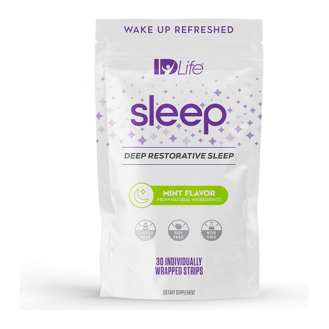 Idlife Sleep Aid for Adults - Melatonin, L - Theanine, 5HTP - 30 Individually Wrapped Strips - Suppviv