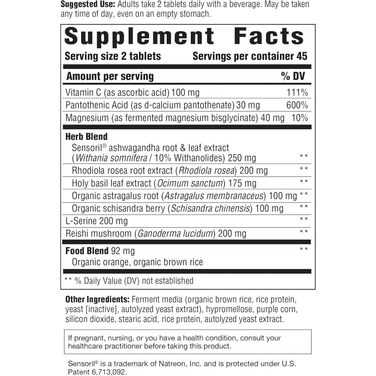 INNATE Response Formulas Adrenal Response Complete Care - with Ashwagandha (90 Tablets) - Suppviv
