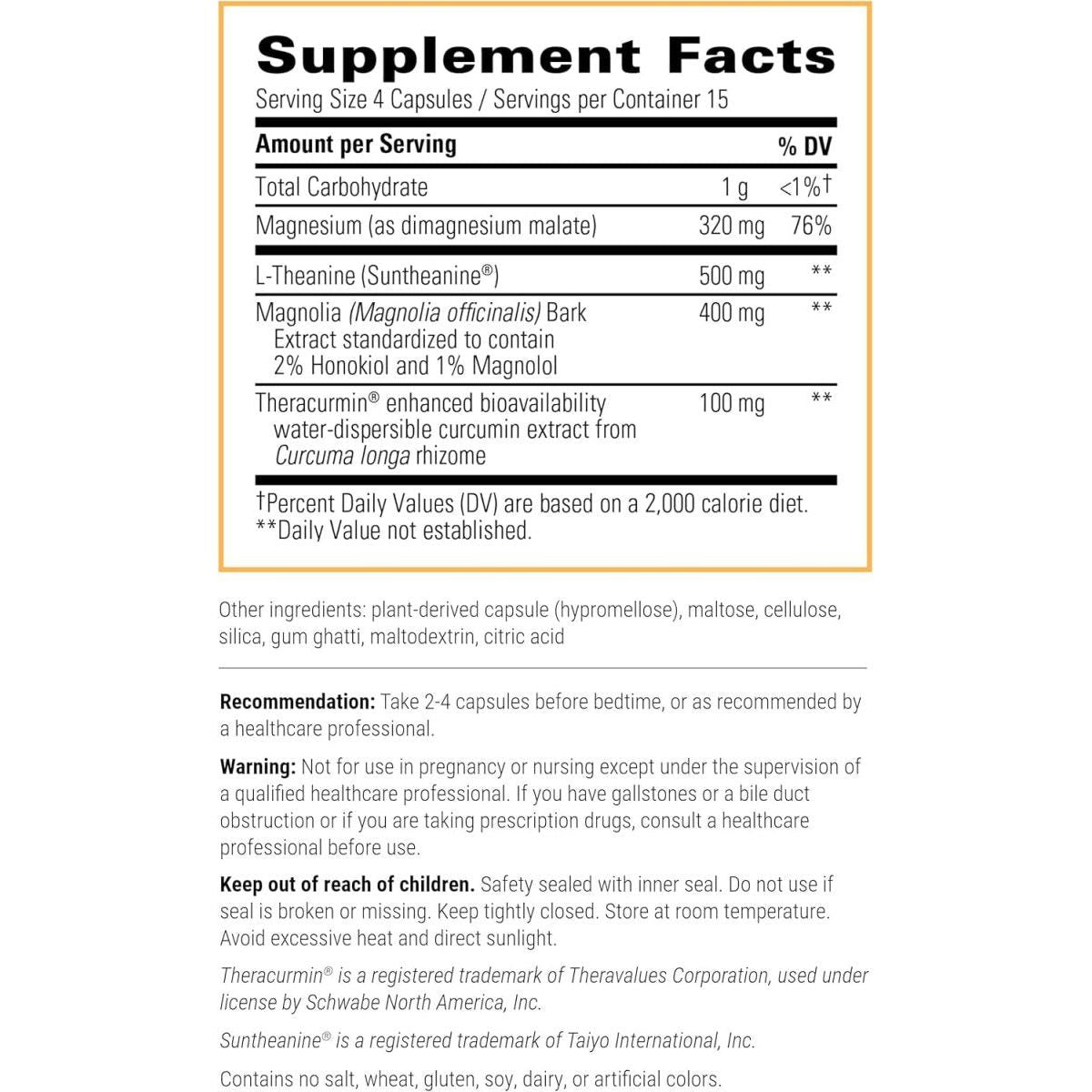 Integrative Therapeutics Pro - Som - Melatonin - Free Sleep Support* - Helps Reduce Waking after Sleep Onset* - with L - Theanine, Magnesium, Magnolia Bark and Curcumin Extract - 60 Capsules - Suppviv