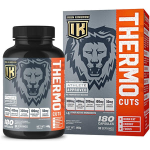 Iron Kingdom Thermo Cuts Thermogenic Burner - Metabolism Booster Supplement 180 Capsules - Suppviv