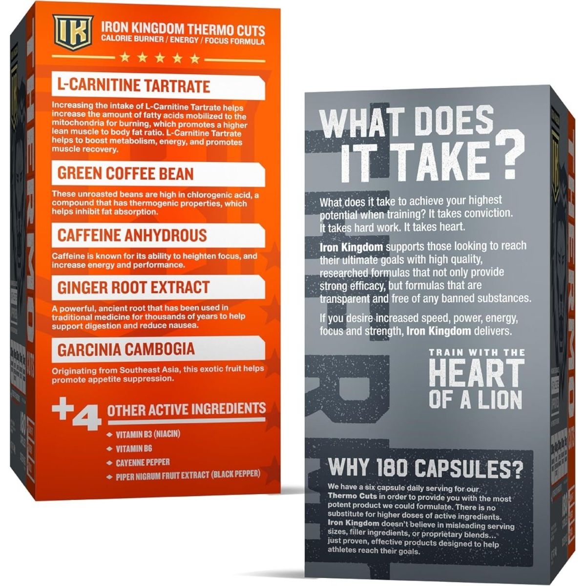 Iron Kingdom Thermo Cuts Thermogenic Burner - Metabolism Booster Supplement 180 Capsules - Suppviv