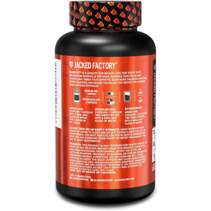 Jacked Factory Burn - Xt Clinically Studied Fat Burner & Weight Loss Supplement - 60 Natural Diet Pills - Suppviv