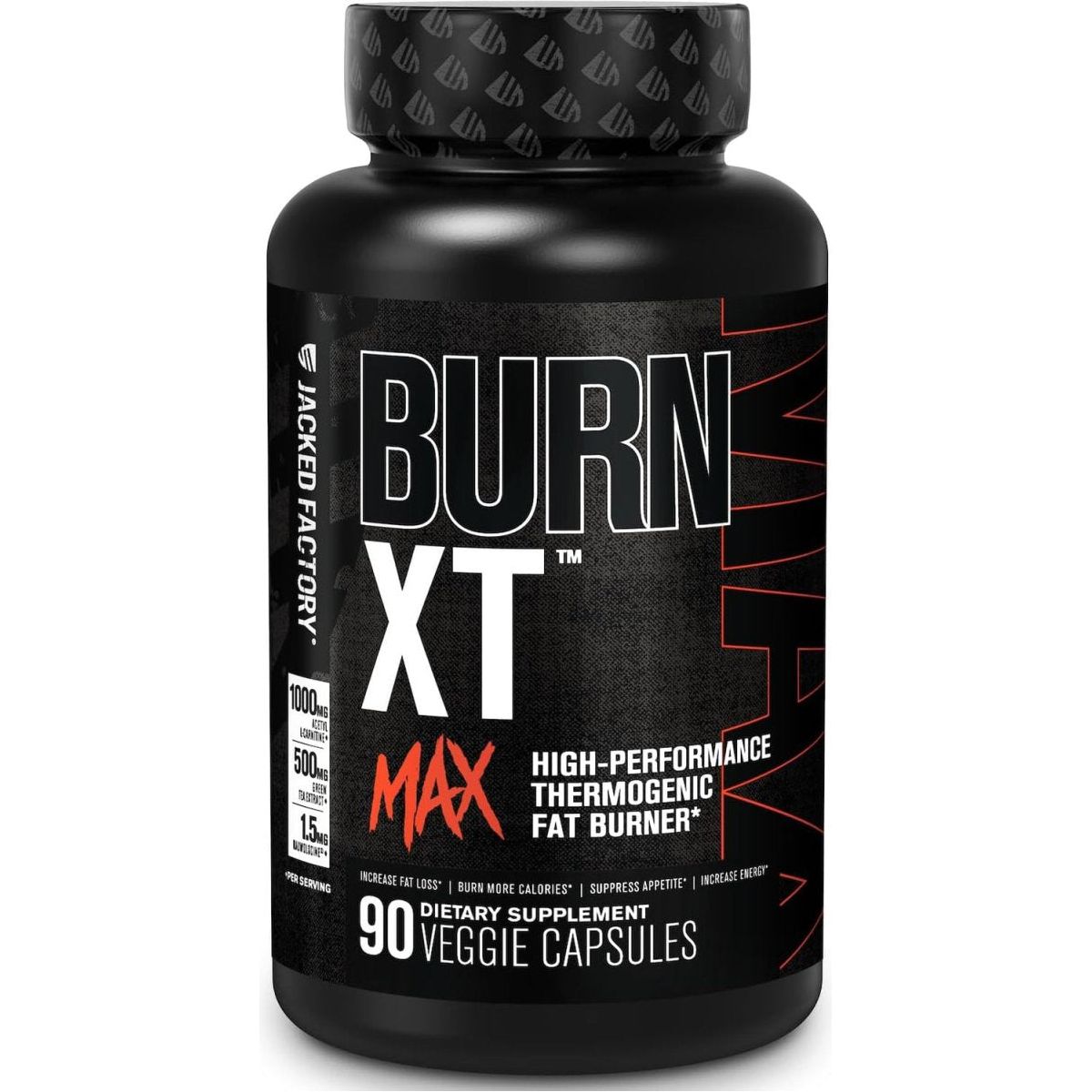 Jacked Factory Burn - Xt Max - High - Performance Thermogenic Fat Burner & Appetite Suppressant 90 Capsules - Suppviv