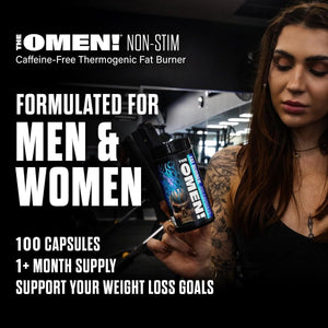 JNX SPORTS the Omen! Non - Stimulant Thermogenic Fat Burner Metabolism Booster for Men & Women | 100 Capsules - Suppviv