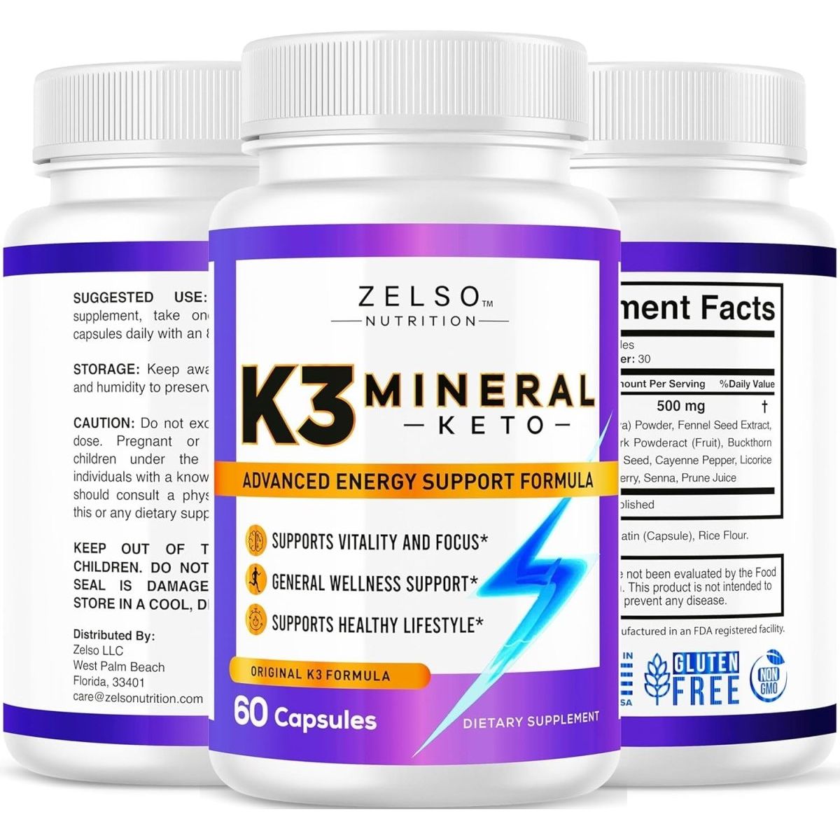 K3 Mineral Weight Loss Pills - K3 Salt Mineral, Vitamin + K3 Capsules Supplement for Weight Loss - Suppviv