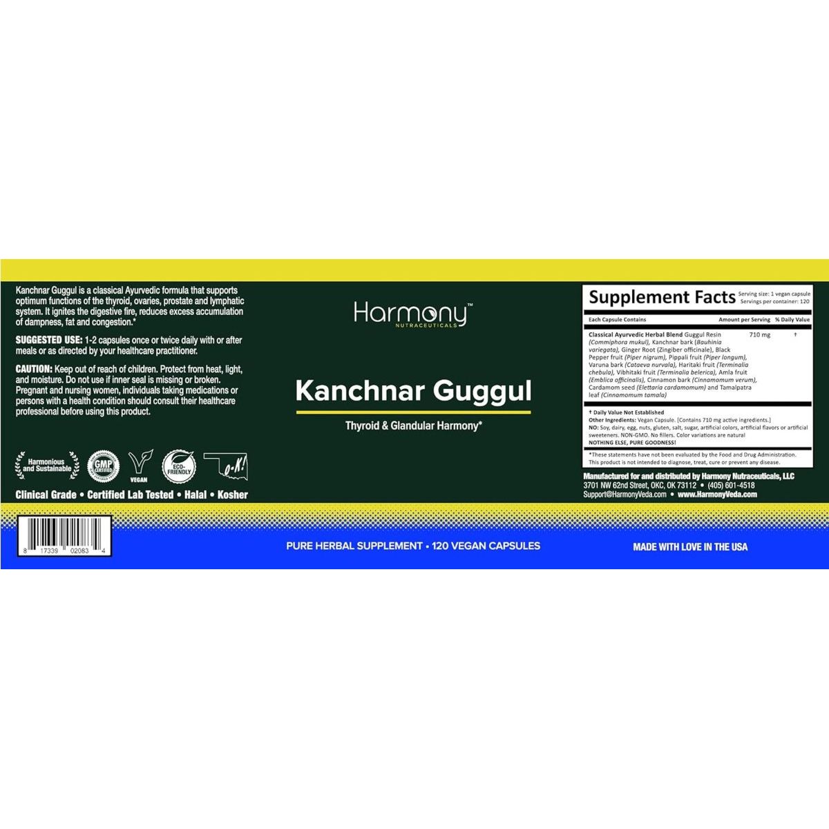 Kanchnar Guggul – Thyroid & Glandular Harmony – 120 Vegan Capsules - Suppviv