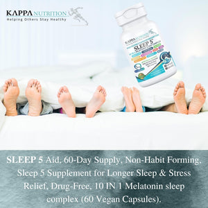 KAPPA NUTRITION Sleep 5Mg of Melatonin, 60 - Day Supply - Suppviv