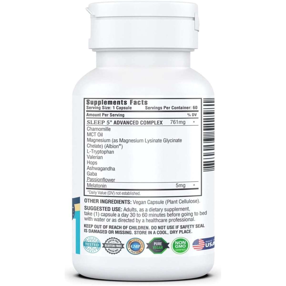 KAPPA NUTRITION Sleep 5Mg of Melatonin, 60 - Day Supply - Suppviv