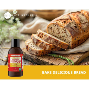 Kate Naturals Sunflower Lecithin Liquid for Cooking and Baking. (4Oz, Organic, Vegan, Gluten - Free) - Suppviv