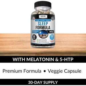 Kaya Naturals - Sleep Support Formula with Melatonin 60 Capsules - Suppviv