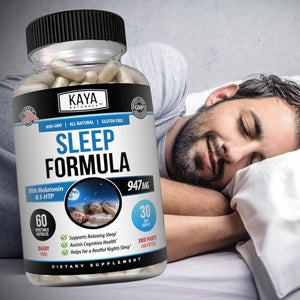 Kaya Naturals - Sleep Support Formula with Melatonin 60 Capsules - Suppviv
