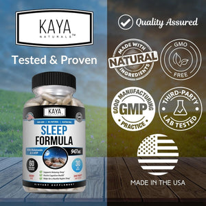 Kaya Naturals - Sleep Support Formula with Melatonin 60 Capsules - Suppviv