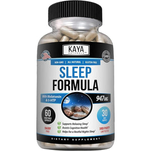 Kaya Naturals - Sleep Support Formula with Melatonin 60 Capsules - Suppviv