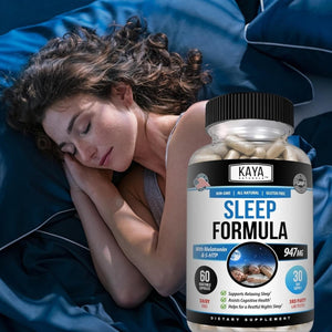 Kaya Naturals - Sleep Support Formula with Melatonin 60 Capsules - Suppviv