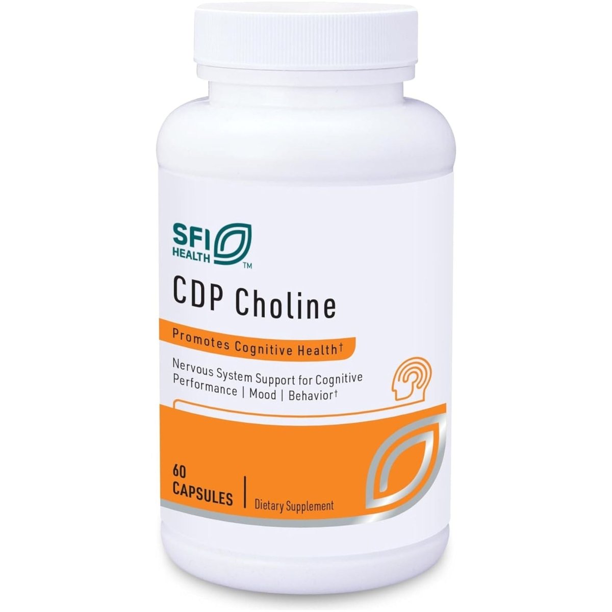 Klaire Labs CDP Choline 250Mg - Cognizin Citicoline to Help Support Memory, Focus & Attention (60 Capsules) - Suppviv